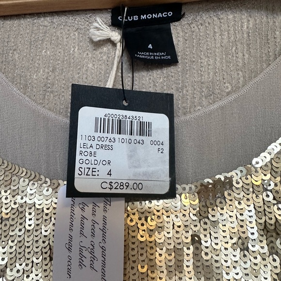 #2- Club Monaco. Silk and sequin dress. New with Tags! - Picture 5 of 13